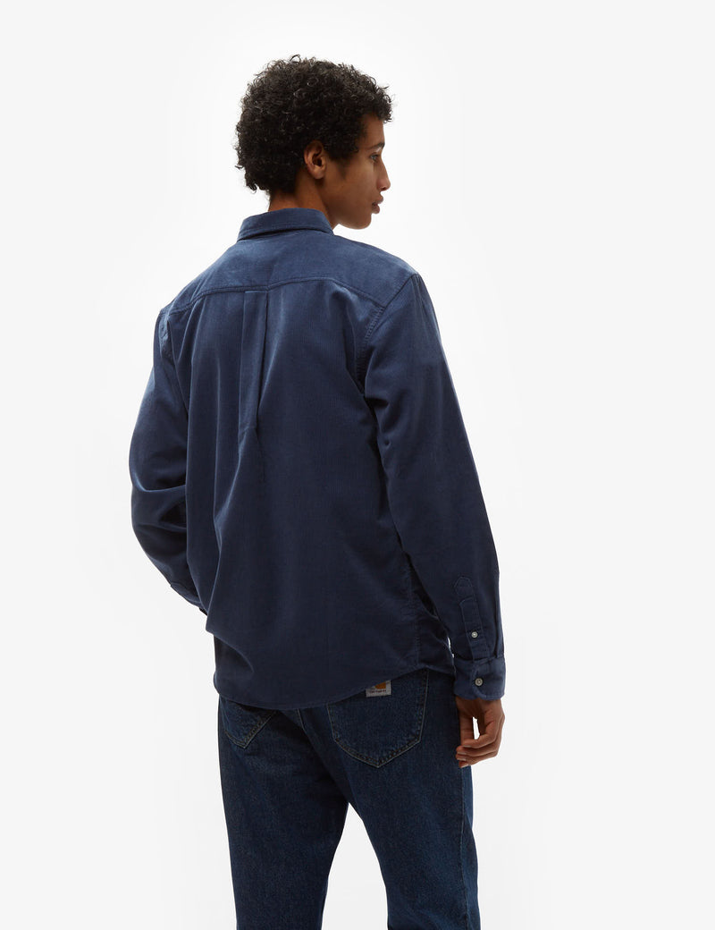 Carhartt-WIP Madison Fine Cord Shirt - Hudson Blue