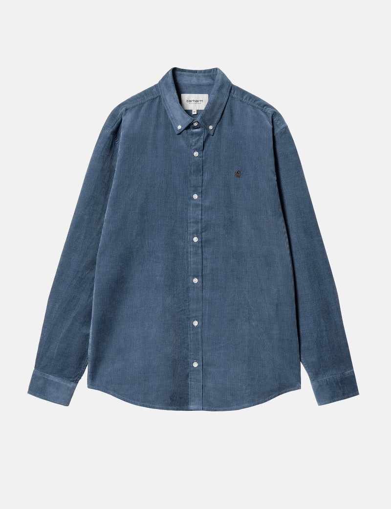 Carhartt-WIP Madison Fine Cord Shirt - Hudson Blue