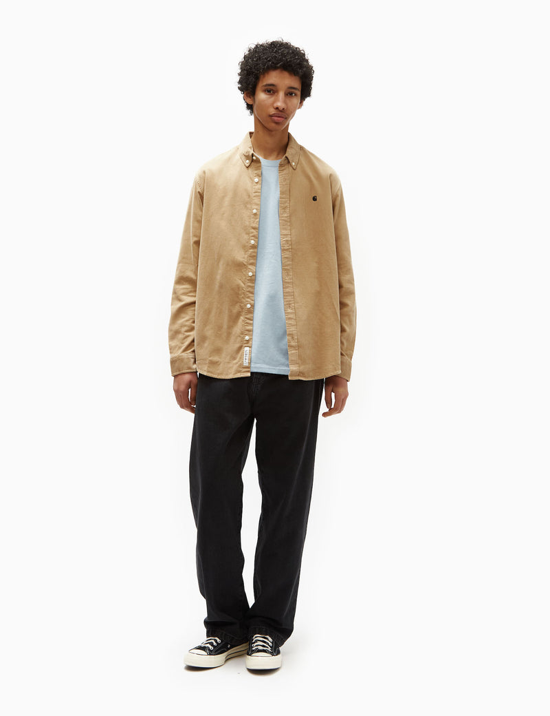 Carhartt-WIP Madison Fine Cord Shirt (Regular) - Sable Khaki