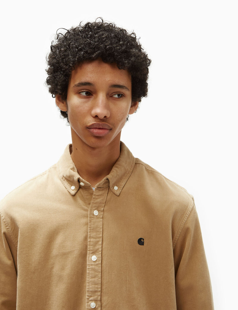 Carhartt-WIP Madison Fine Cord Shirt (Regular) - Sable Khaki