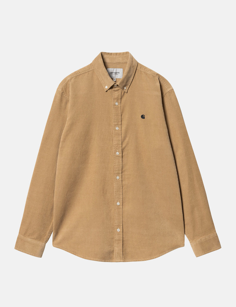 Carhartt-WIP Madison Fine Cord Shirt (Regular) - Sable Khaki