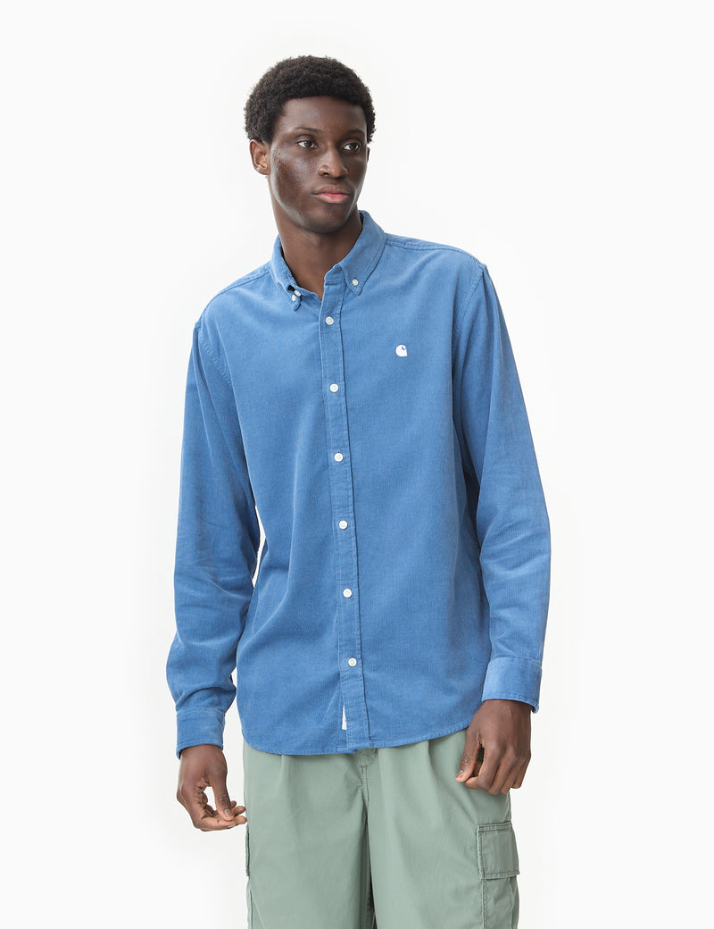 Carhartt-WIP Madison Fine Cord Shirt (Regular) - Sorrent Blue