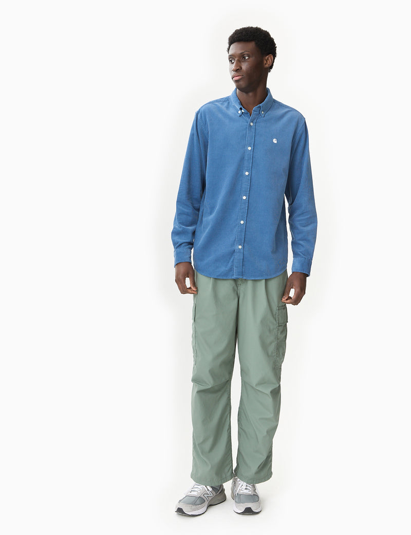 Carhartt-WIP Madison Fine Cord Shirt (Regular) - Sorrent Blue