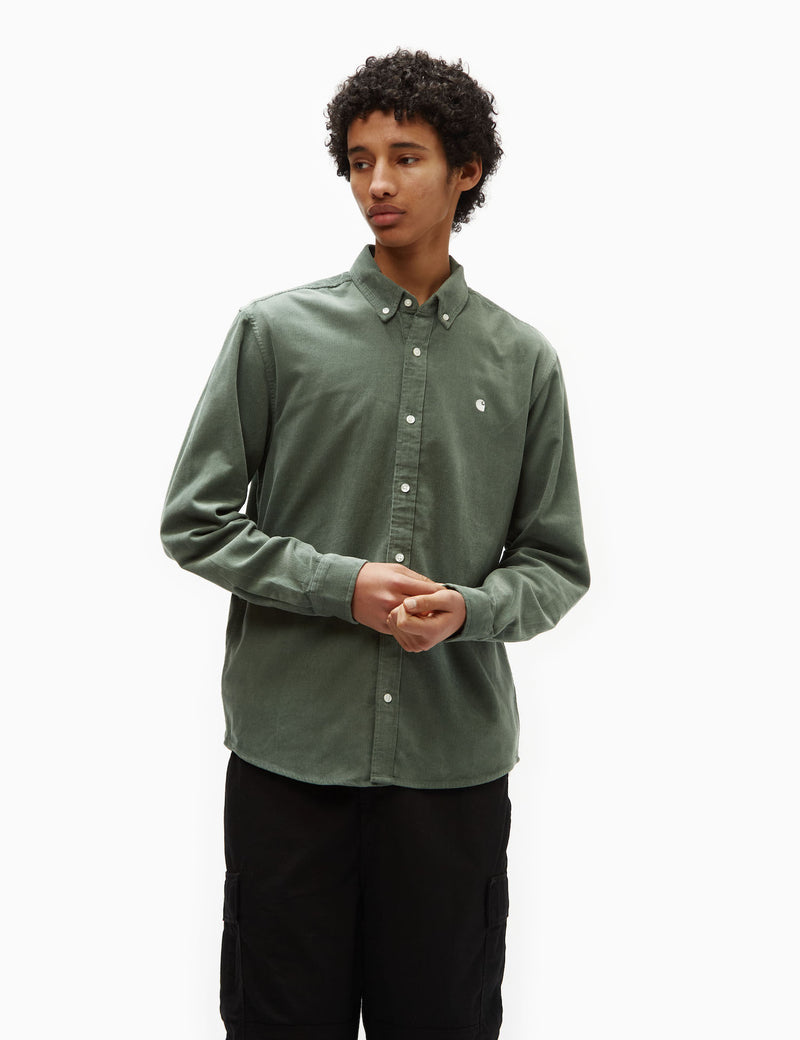 Carhartt-WIP Madison Fine Cord Shirt (Regular) - Park Green
