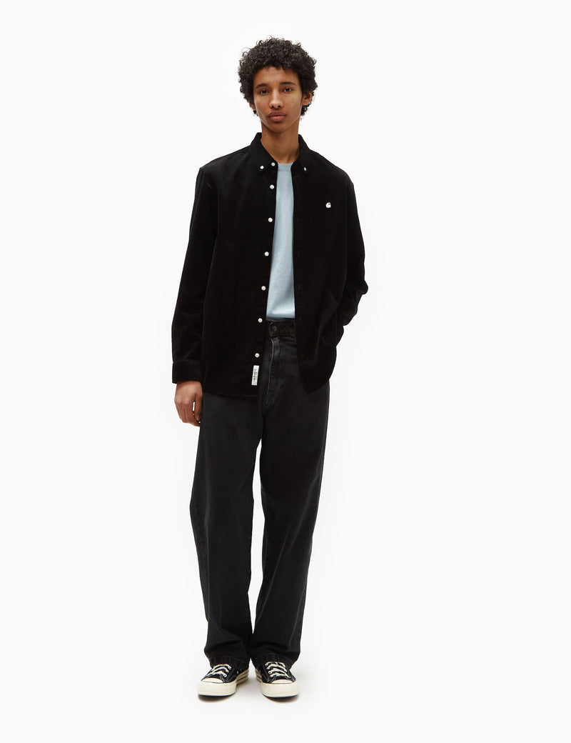 Carhartt-WIP Madison Fine Cord Shirt (Regular) - Black/Wax