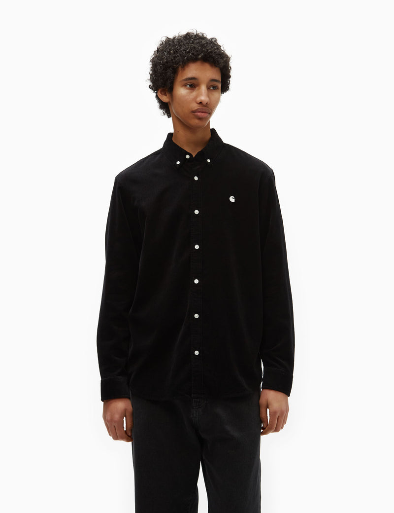 Carhartt-WIP Madison Fine Cord Shirt (Regular) - Black/Wax