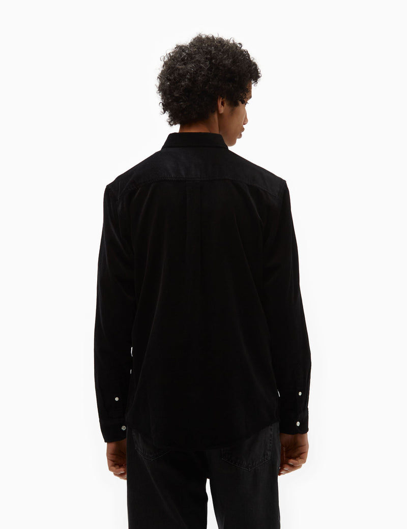 Carhartt-WIP Madison Fine Cord Shirt (Regular) - Black/Wax