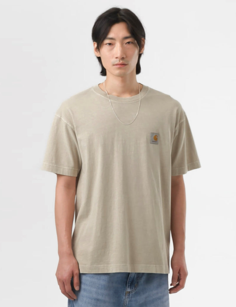 Carhartt WIP Vista T-Shirt - Fleur De Sel Garment Dyed