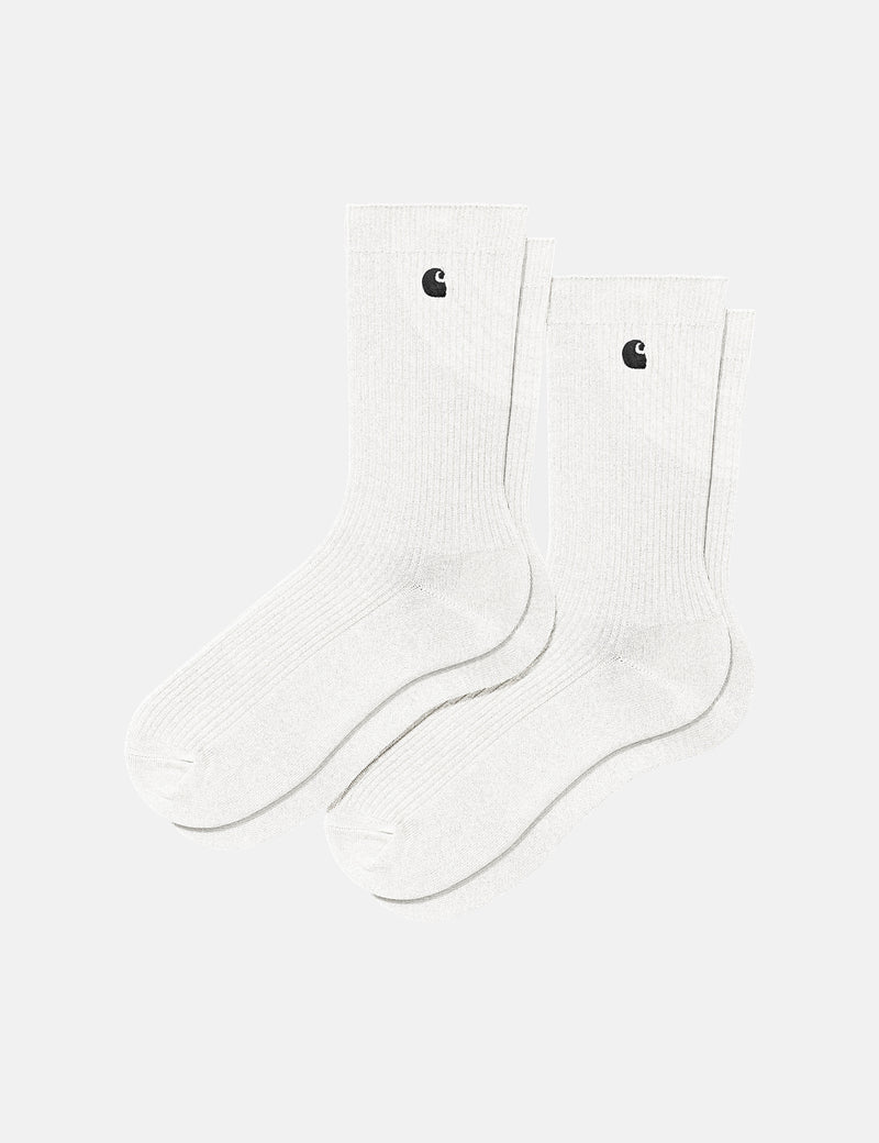 Carhartt-WIP Madison Pack Socks (2 Pack) - White/Black
