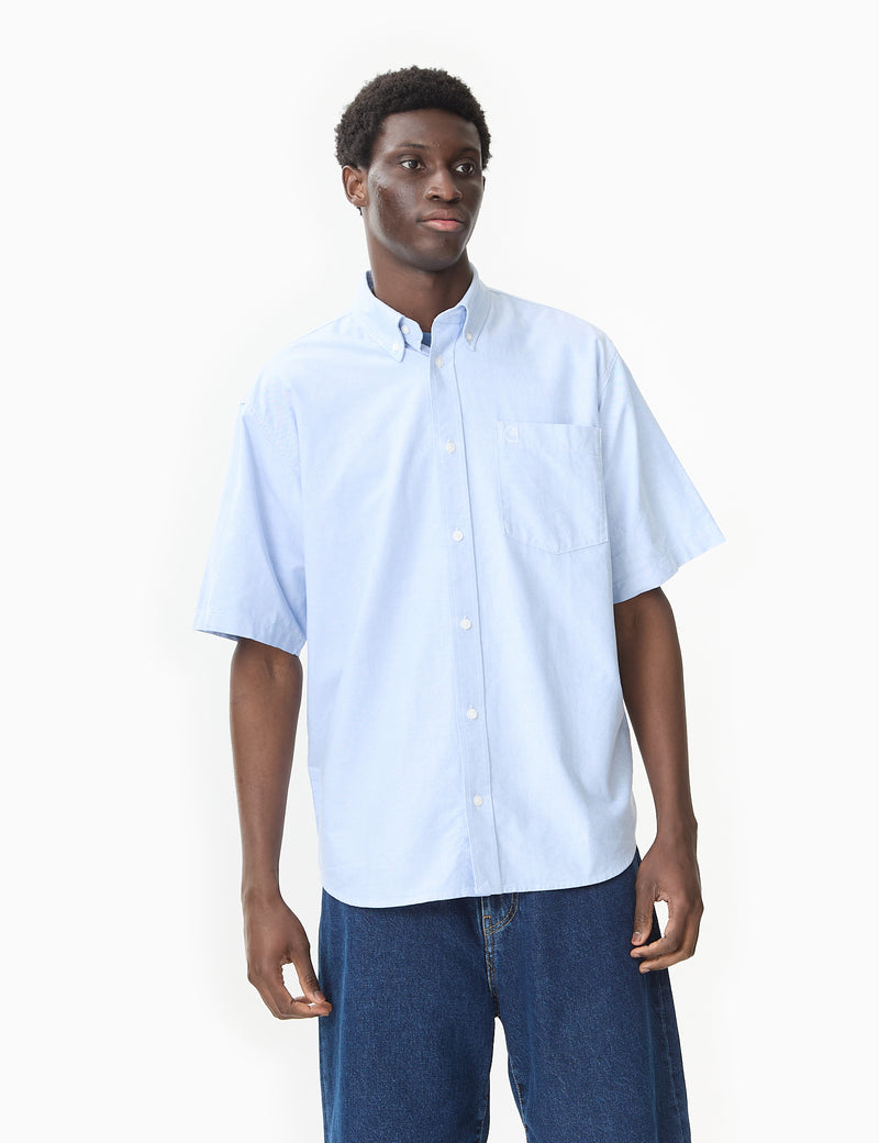 Carhartt-WIP Braxton Shirt - Bleach Blue/Wax