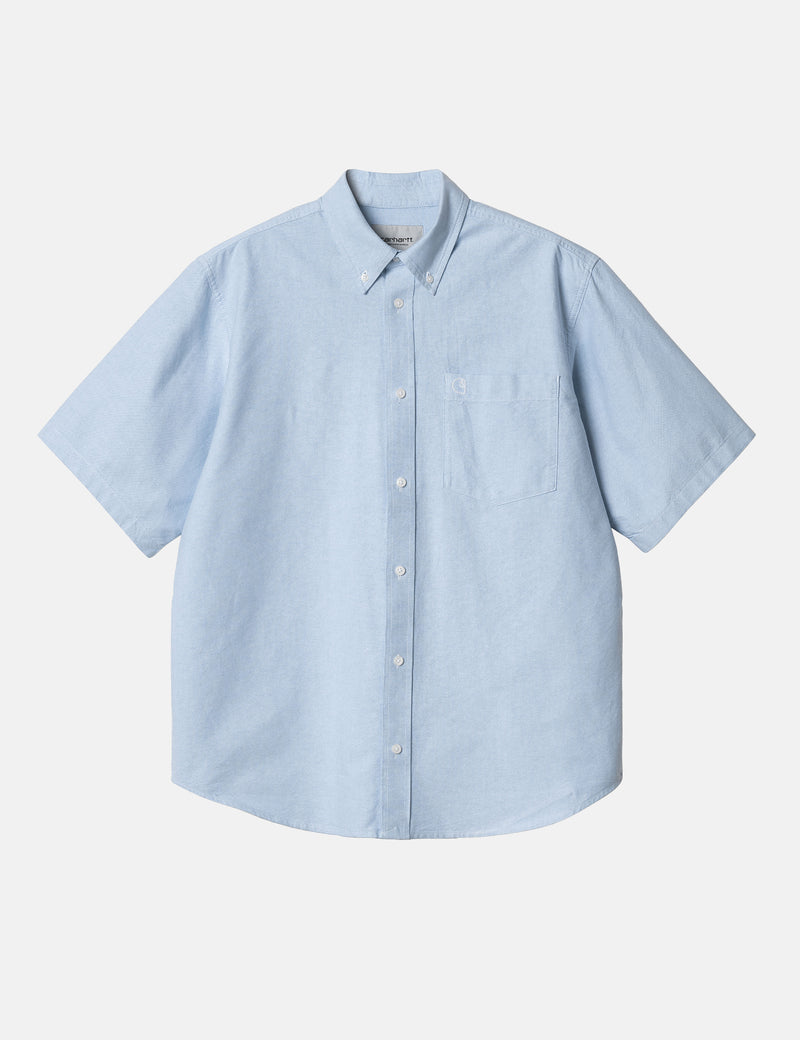 Carhartt-WIP Braxton Shirt - Bleach Blue/Wax