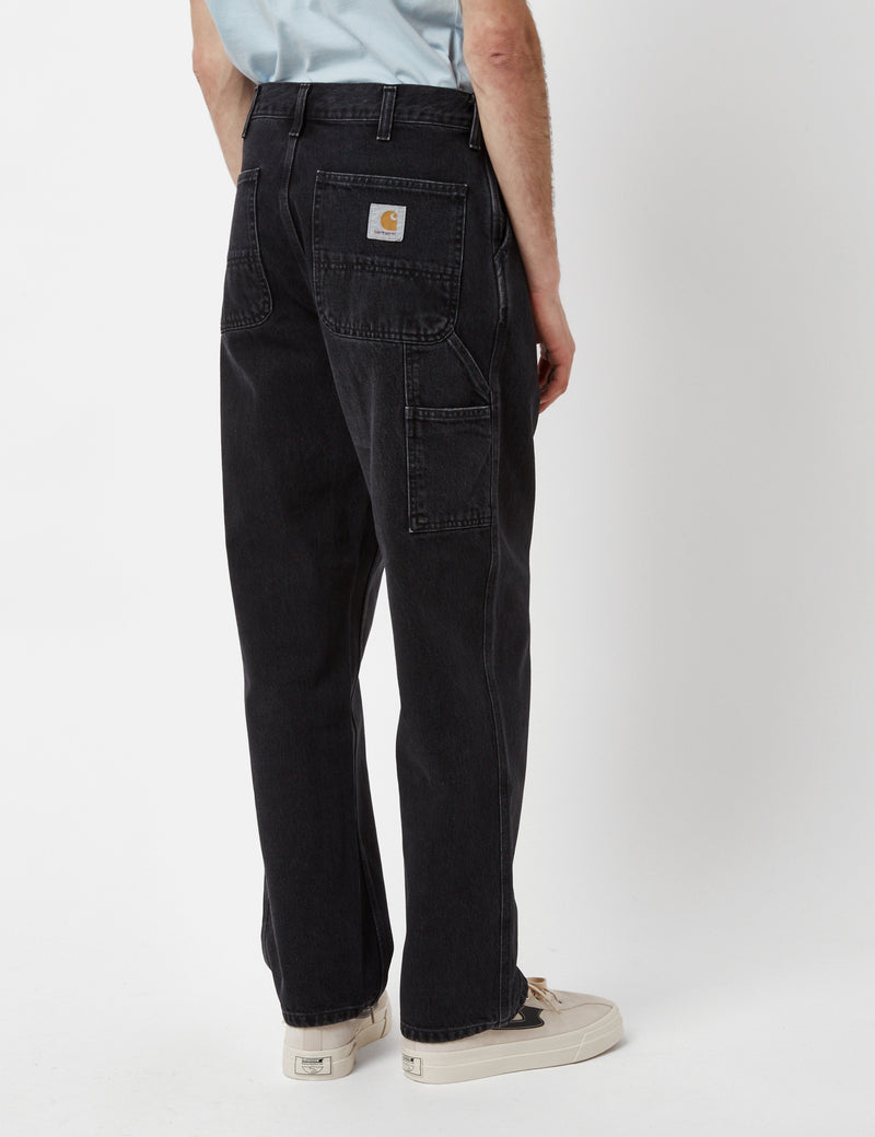 Carhartt-WIP Single Knee Pant (Smith Denim) - Black Stone Washed