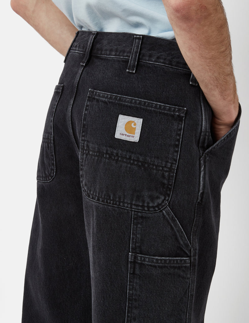 Carhartt-WIP Single Knee Pant (Smith Denim) - Black Stone Washed