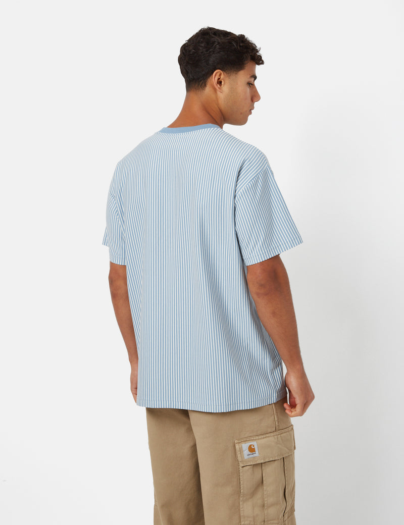 Carhartt-WIP Terrell T-Shirt (Stripe) - Bleach/Wax