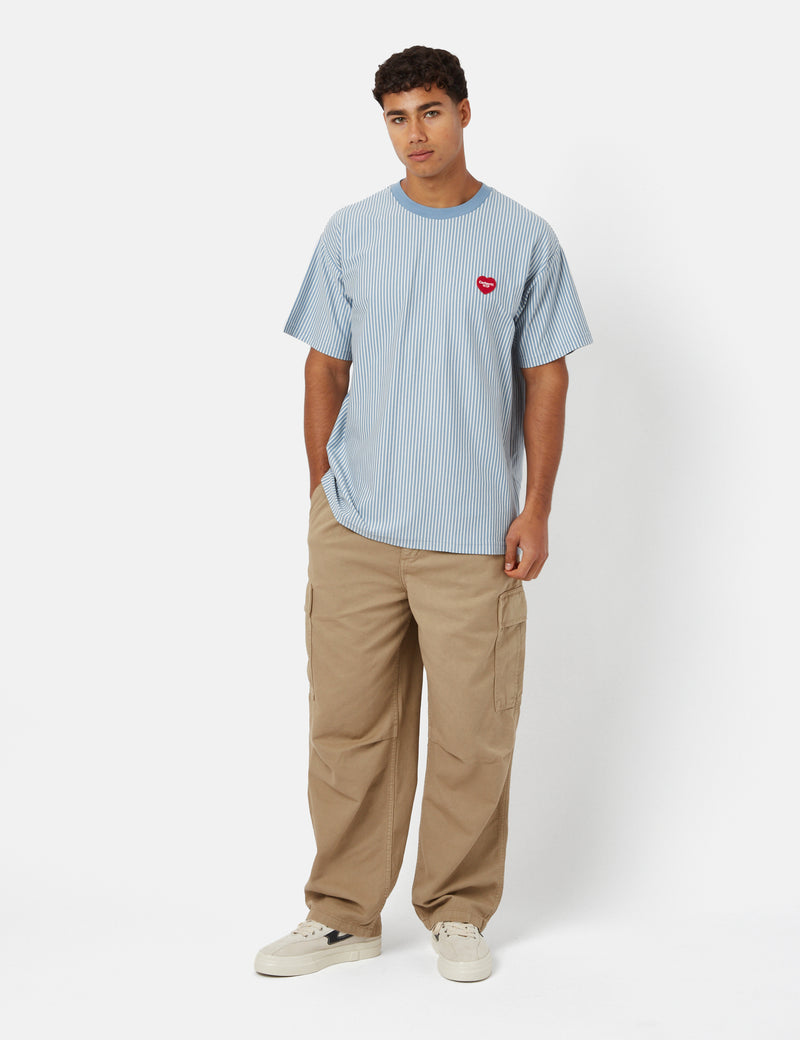 Carhartt-WIP Terrell T-Shirt (Stripe) - Bleach/Wax