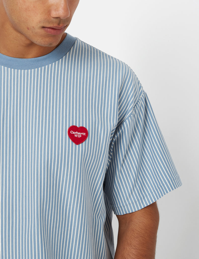 Carhartt-WIP Terrell T-Shirt (Stripe) - Bleach/Wax