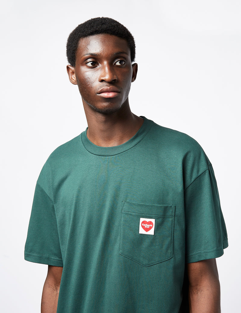 Carhartt-WIP Pocket Heart T-Shirt (Loose) - Discovery Green