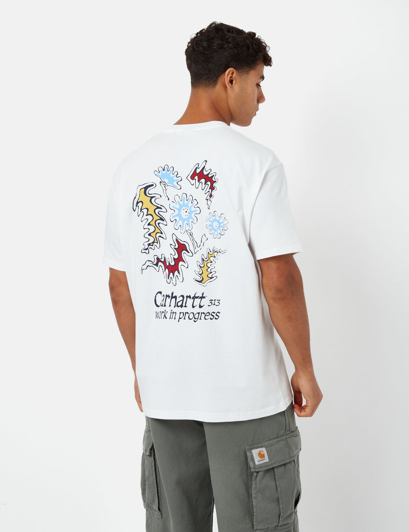 Carhartt-WIP Splash T-Shirt (Loose) - Heavy Stone Wash White