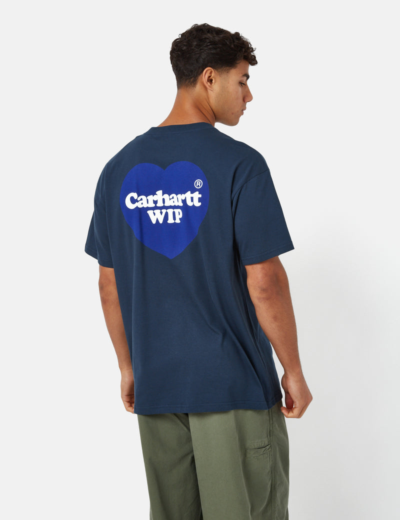 Carhartt-WIP Double Heart T-Shirt (Organic) EXCESS Urban I URBAN Blue Excess. – 