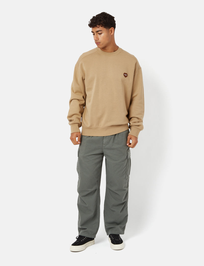 Carhartt-WIP Heart Patch Sweatshirt - Dusty Hamilton Brown