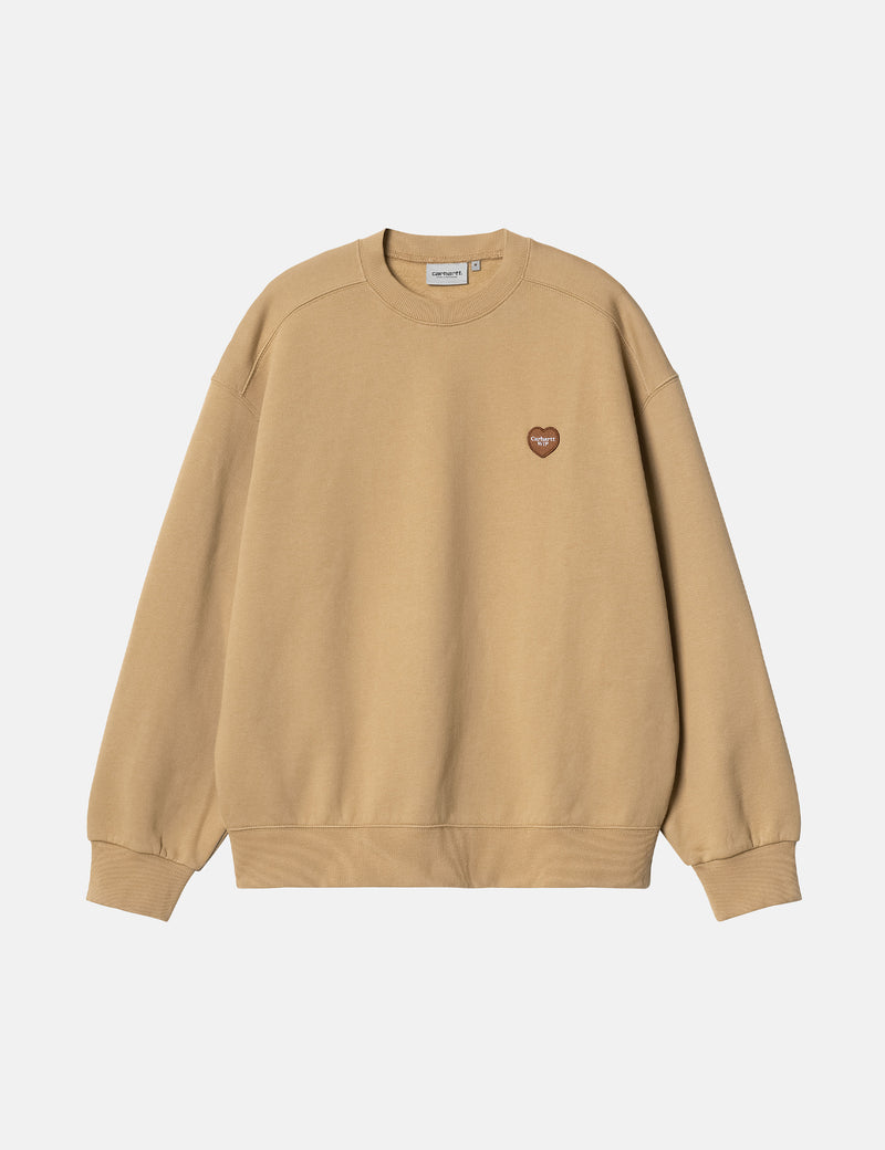 Carhartt-WIP Heart Patch Sweatshirt - Dusty Hamilton Brown