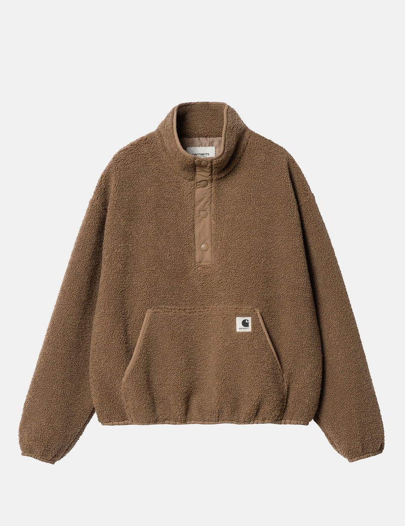 Carhartt-WIP Womens Elliot High Neck Fleece Liner - Buffalo Brown