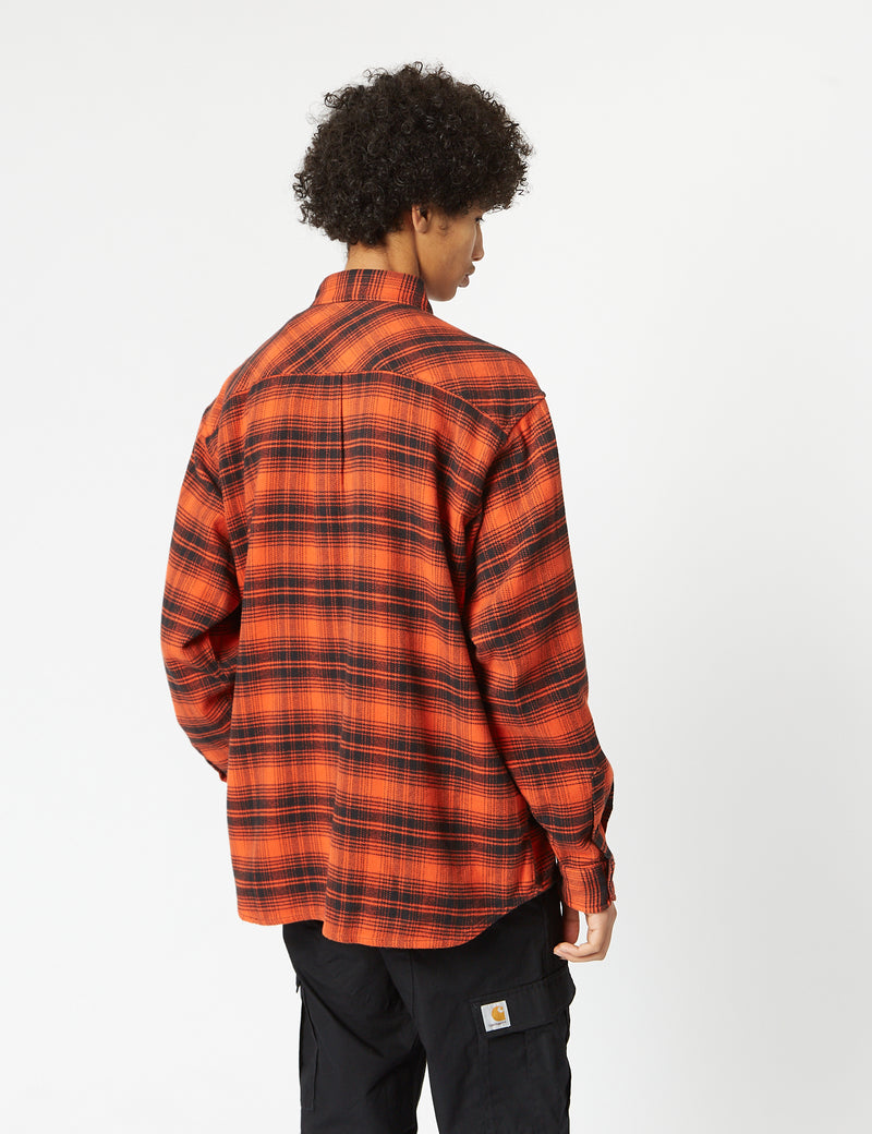 Carhartt-WIP Krenz Long Sleeve Shirt - Brick Red