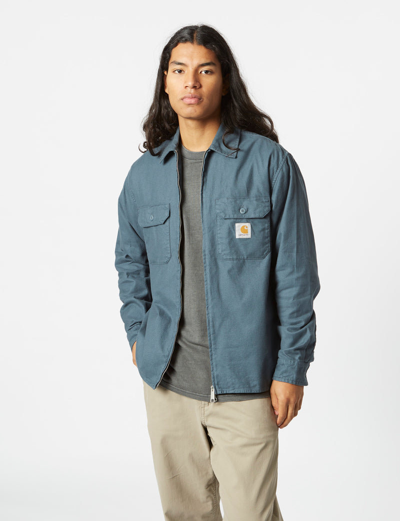 Carhartt-WIP Milford Zip Shirt Jacket (Loose) - Ore Blue