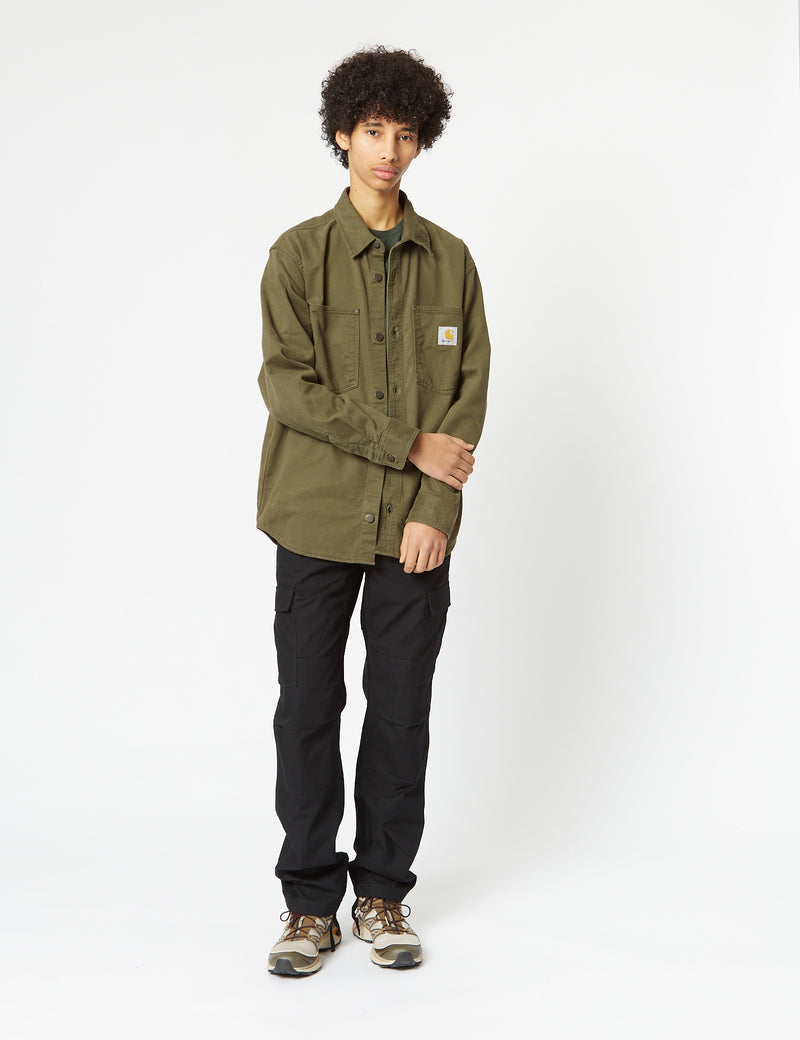 Carhartt WIP Derby Shirt Jacket (Rinsed) - Plant Green