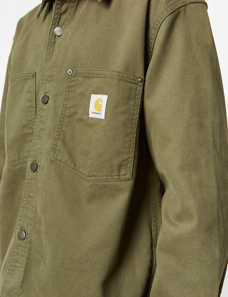 Carhartt WIP Derby Shirt Jacket (Rinsed) - Plant Green