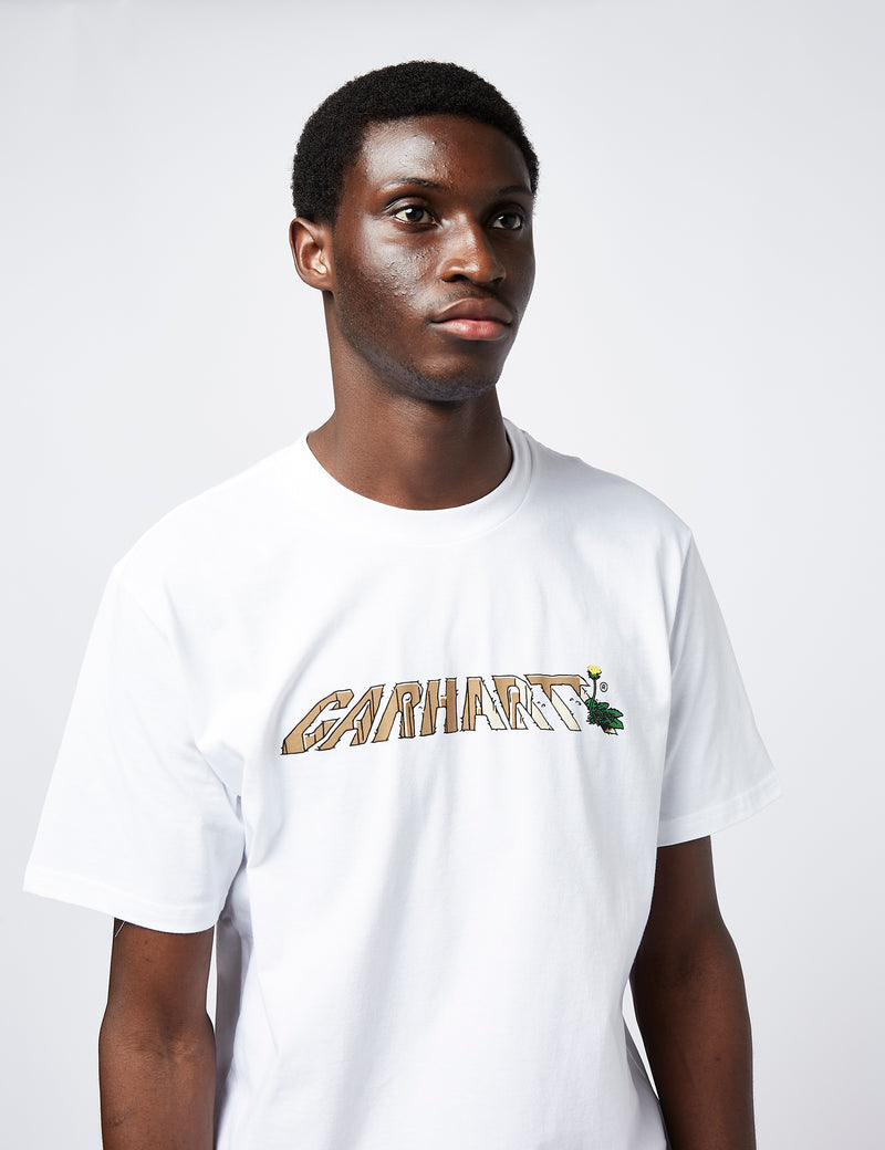 Carhartt-WIP Dandelion Script T-Shirt (Regular) - White