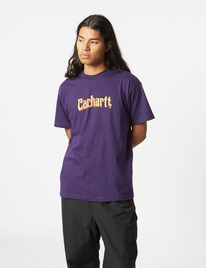 Carhartt-WIP Spin Script T-Shirt (Loose) - Cassis Blue