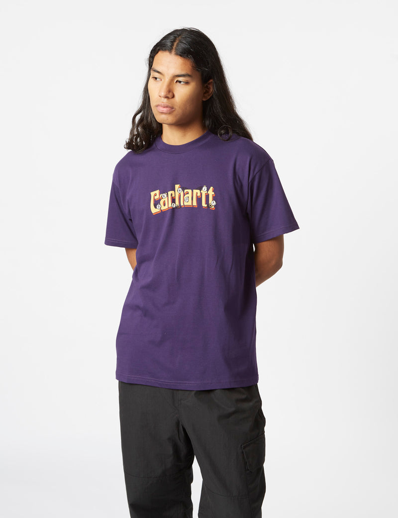 Carhartt-WIP Spin Script T-Shirt (Loose) - Cassis Purple