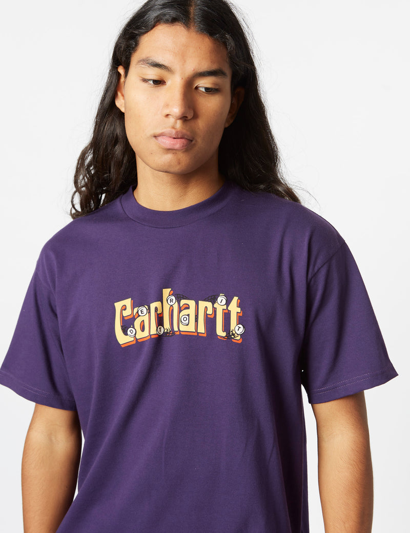 Carhartt-WIP Spin Script T-Shirt (Loose) - Cassis Blue