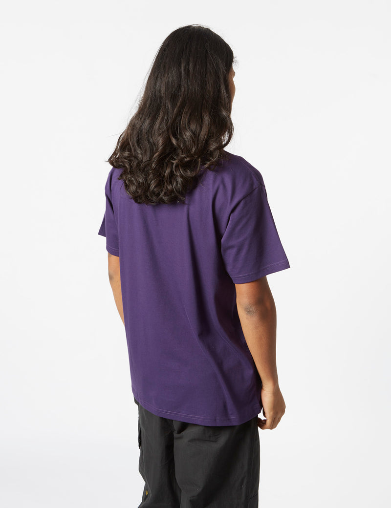 Carhartt-WIP Spin Script T-Shirt (Loose) - Cassis Blue