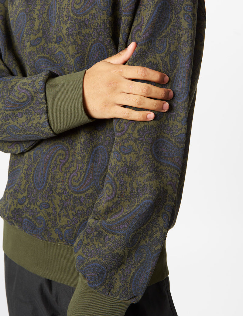 Carhartt-WIP Paisley Sweatshirt (Paisley Print) - Plant Green