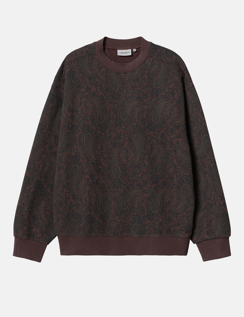 Carhartt-WIP Paisley Sweatshirt (Paisley Print) - Buckeye Brown