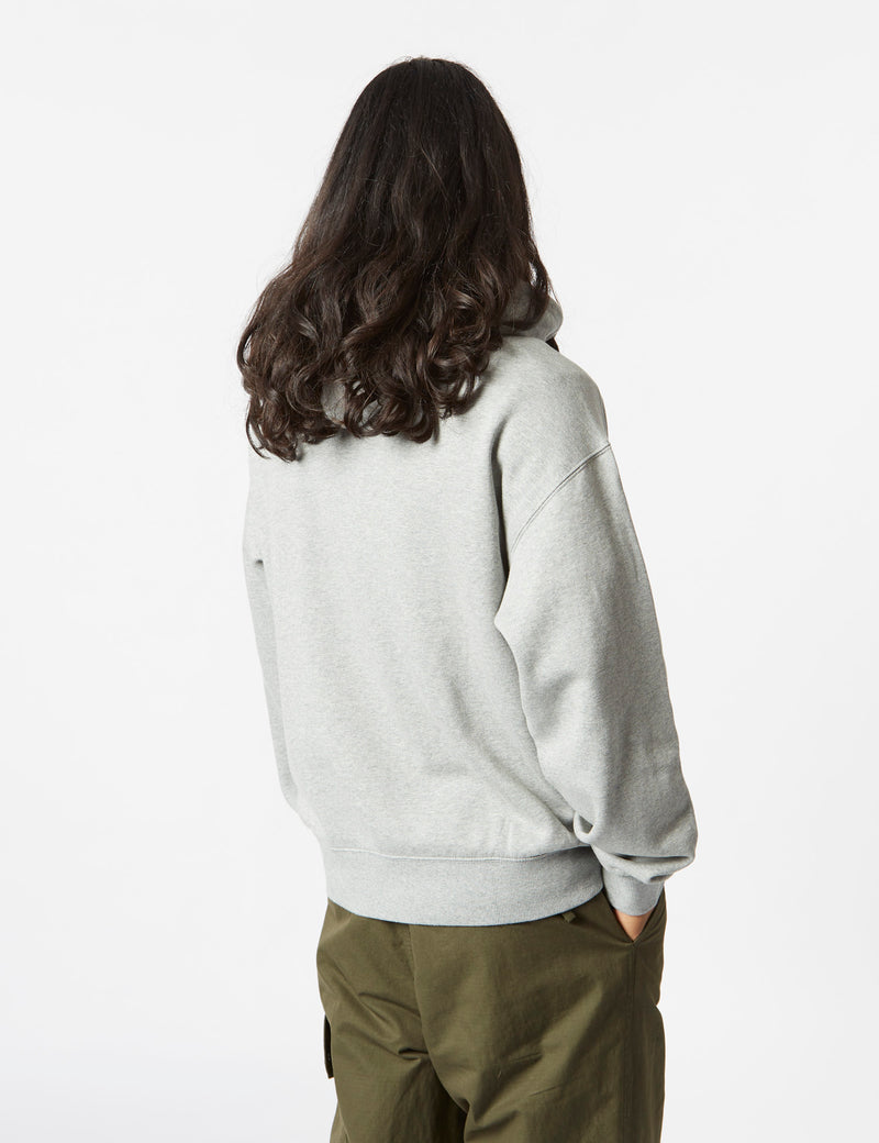 Carhartt-WIP Heart Patch Hooded Sweatshirt - Grey Heather