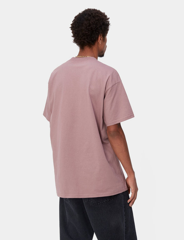 Carhartt-WIP Pagan T-Shirt (Organic) - Daphne Pink/Beige
