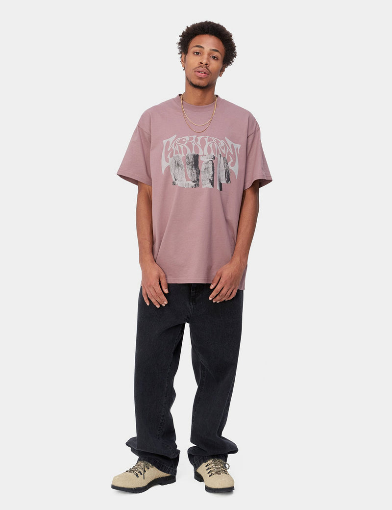 Carhartt-WIP Pagan T-Shirt (Organic) - Daphne Pink/Beige