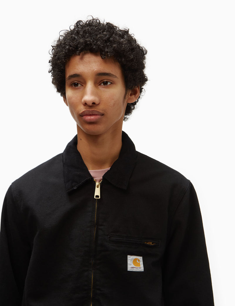 Carhartt-WIP Detroit Jacket - Black/Black Rinsed