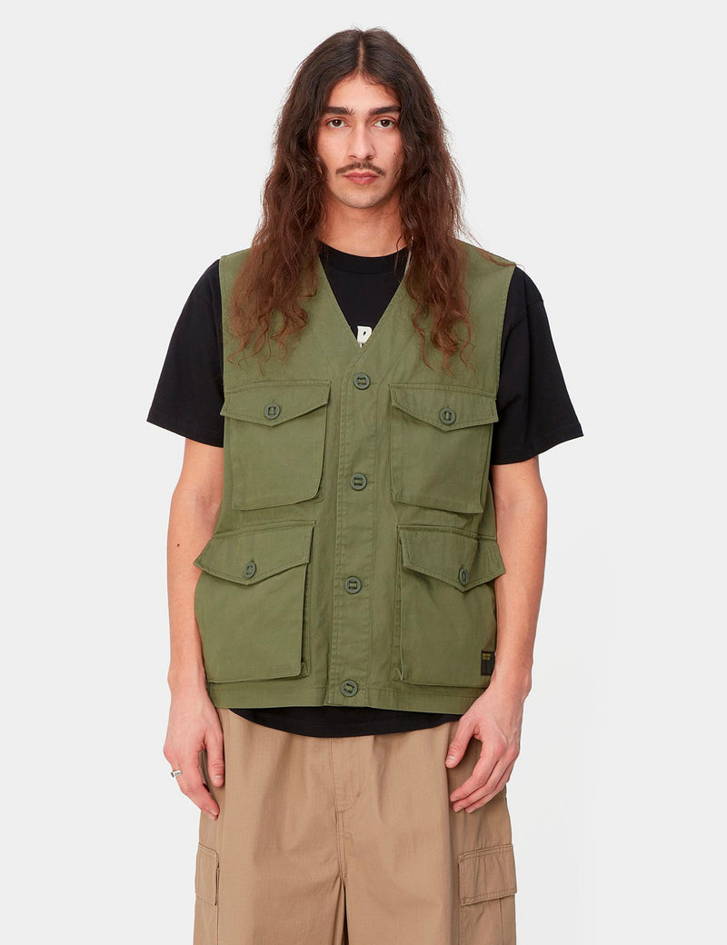Carhartt-WIP Unity Vest - Dundee Green Heavy Enzyme Wash