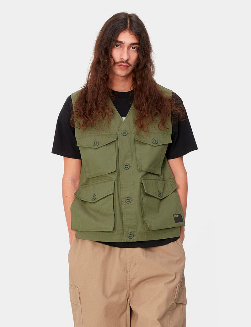 Carhartt-WIP Unity Vest - Dundee Green Heavy Enzyme Wash