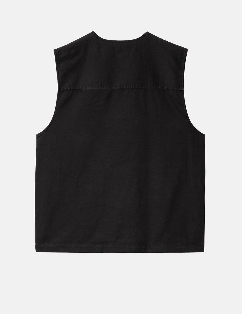 Carhartt-WIP Unity Vest - Black Heavy Enzyme Wash