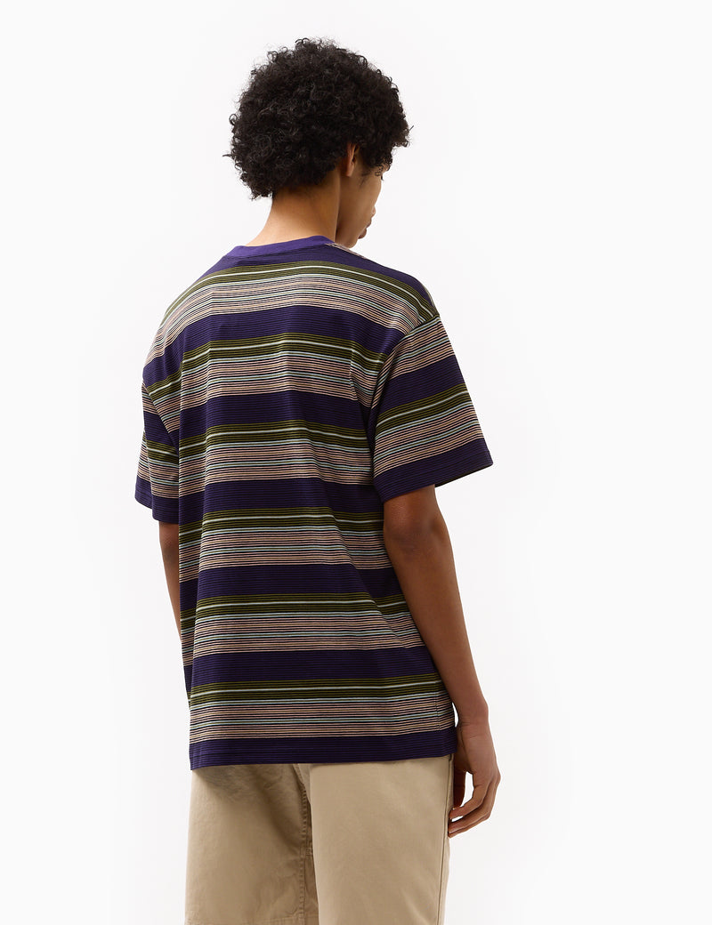 Carhartt-WIP Coby Stripe T-Shirt (Loose) - Tyrian Purple