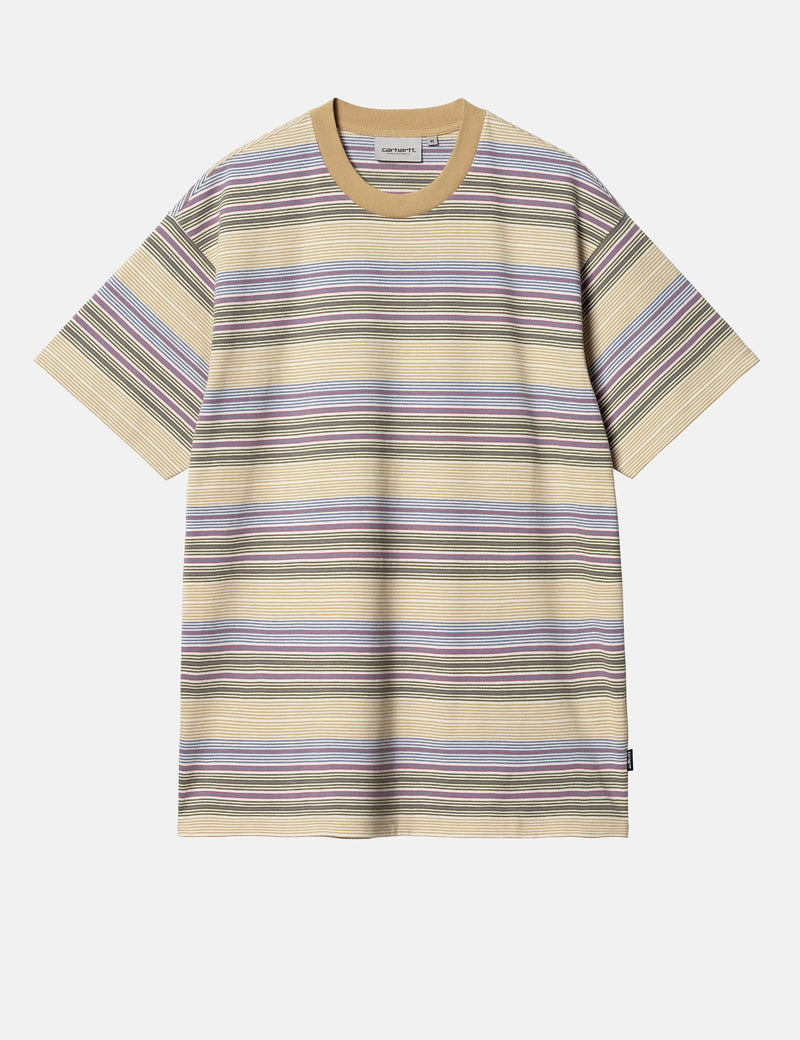 Carhartt-WIP Coby Stripe T-Shirt (Loose) - Bourbon Brown
