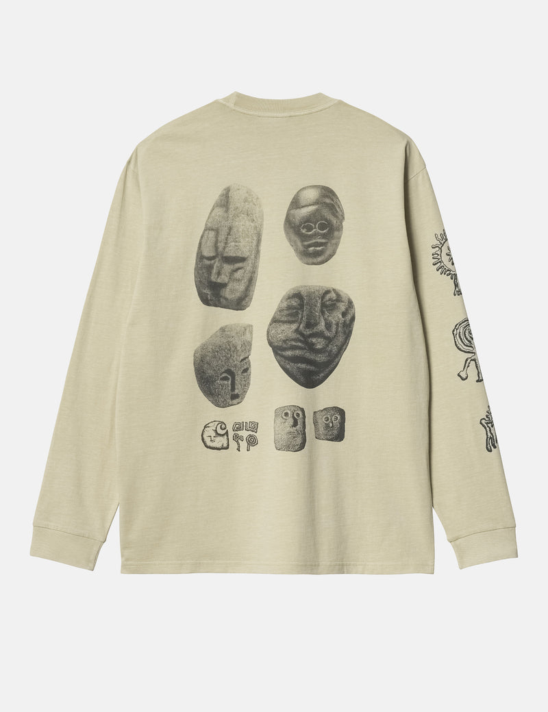 Carhartt-WIP L/S Mimetolith T-Shirt (Loose) - Beryl Biege/Flint