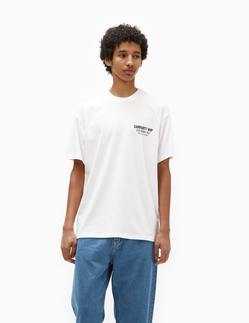 Carhartt-WIP Less Troubles T-Shirt (Loose) - White/Black