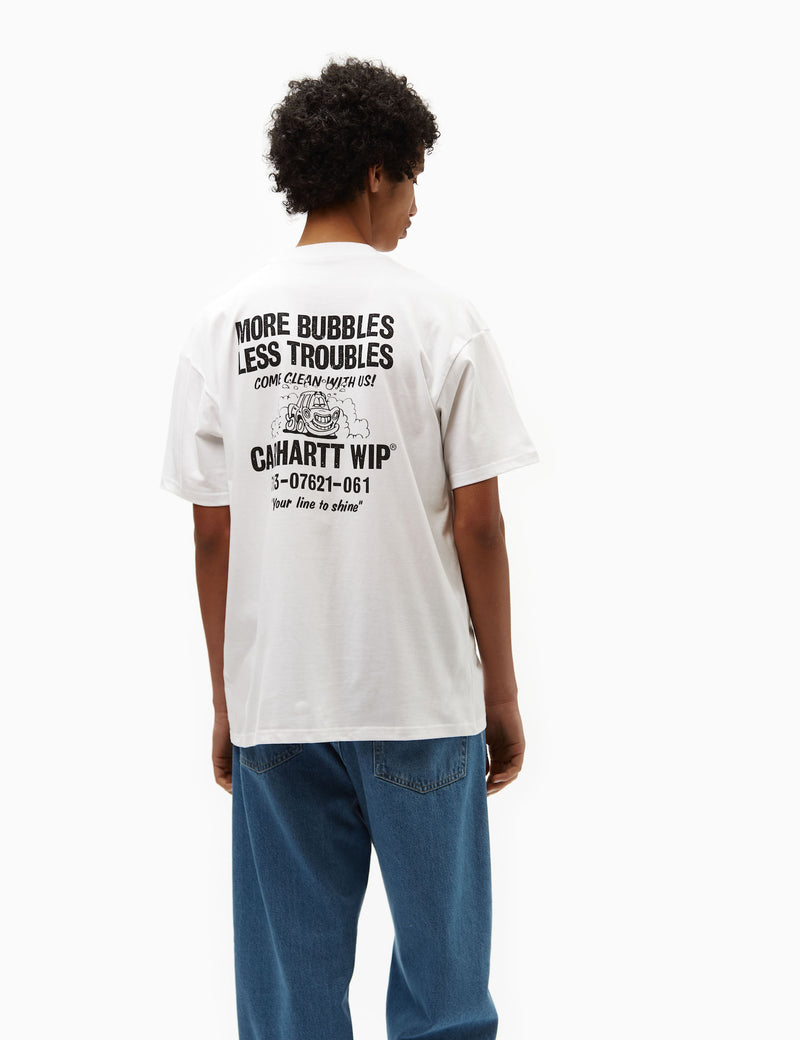 Carhartt-WIP Less Troubles T-Shirt (Loose) - White/Black