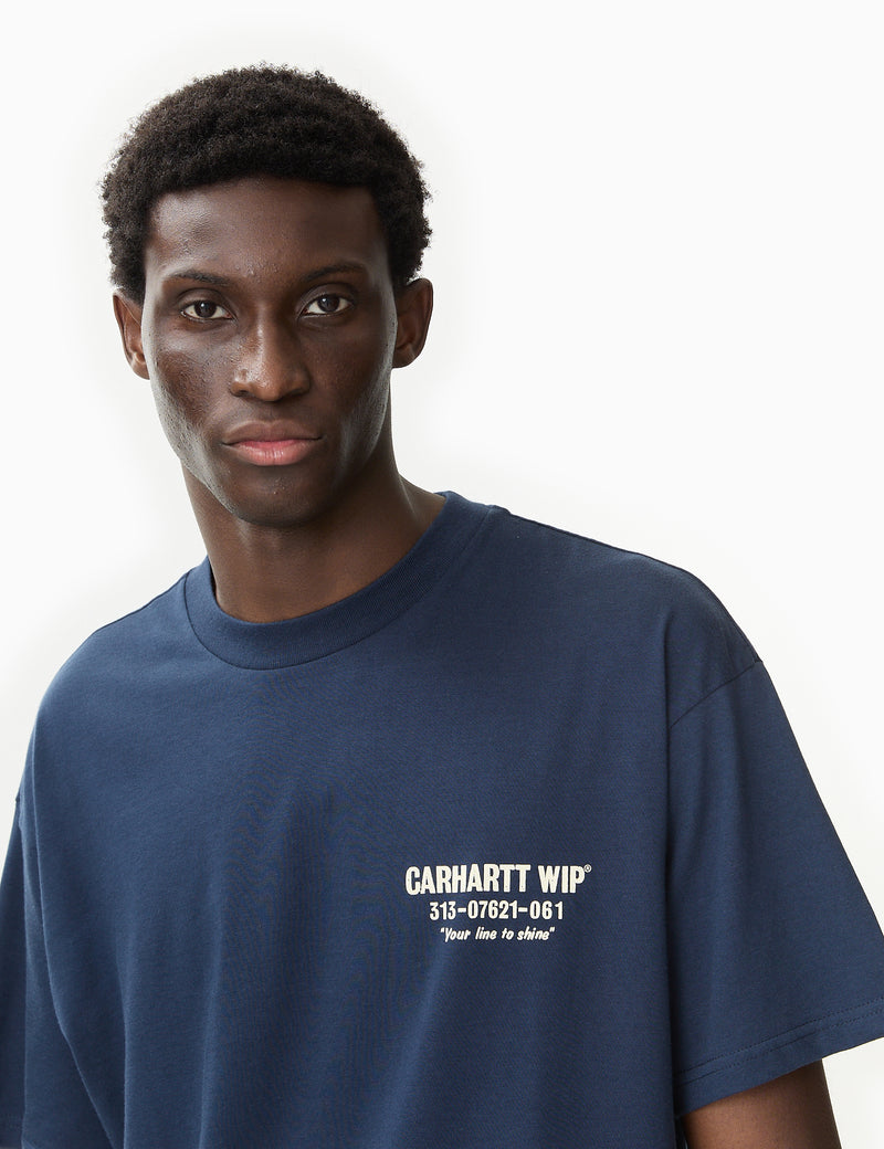 Carhartt-WIP Less Troubles T-Shirt (Loose) - Blue/Wax